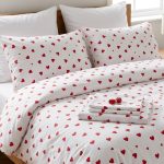 Çift Kişilik Kalpli ​Poplin Kumaş (%100 Pamuk)