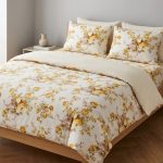 Canlı Sarı ve Pastel Tonlarda Gül/Çiçek Desenli Nevresim